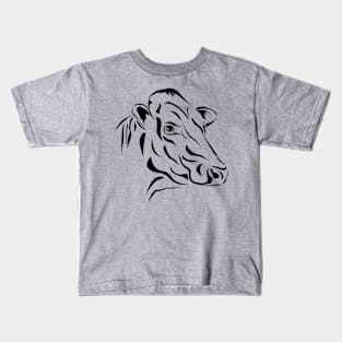 COW OUTLINE FOR COW LOVERS Kids T-Shirt